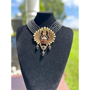 NEW  Heidi Daus New Scarab in Town 18"‎ Crystal 6-Row Beaded Necklace
